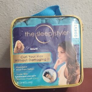 Sleep Styler Hair Rollers 8- 6" Rollers Size Large